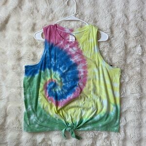 No Boundaries Tie-Dye Tank Top - Pink, Blue, Yellow, Green